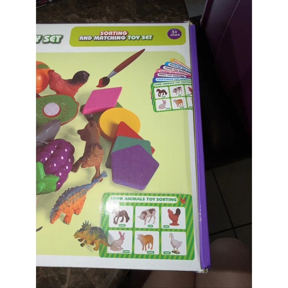 Wiznobliss Sorting Toys for Toddlers,3 in 1 Learning Education Sorting Games NEW